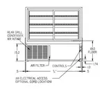 Federal Industries CGR5042DZ Curved Glass Vertical Dual Zone Bakery Case Refrigerated Left Non-Refrigerated Right