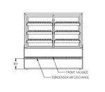 Federal Industries CGR5048DZ Curved Glass Vertical Dual Zone Bakery Case Refrigerated Left Non-Refrigerated Right