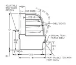 Federal Industries CGR5942DZ Curved Glass Vertical Dual Zone Bakery Case Refrigerated Left Non-Refrigerated Right