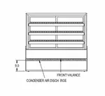 Federal Industries CGR5948 59'' Curved Glass Silver Refrigerated Bakery Display Case with 2 Shelves