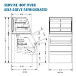 Federal Industries CH3628/RSS3SC Specialty Display Hybrid Merchandiser Refrigerated Self-Serve Bottom With Hot Service Top