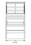 Federal Industries CRR4828/RSS4SC Specialty Display Hybrid Merchandiser Refrigerated Self-Serve Bottom With Refrigerated Service Top