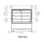 Federal Industries ITR3626-B18 Italian Glass Refrigerated Display Case