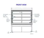 Federal Industries ITR3626 Italian Glass Refrigerated Counter Display Case