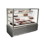 Federal Industries ITR6034-B18 Italian Glass 3 Tier Refrigerated 60" Wide Display Case