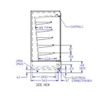 Federal Industries LMD4878R 49.8'' Black Vertical Air Curtain Open Display Merchandiser with 5 Shelves