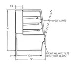 Federal Industries SGR5042DZ High Volume Vertical Dual Zone Bakery Case Refrigerated Left Non-Refrigerated Right