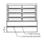 Federal Industries SGR5042DZ High Volume Vertical Dual Zone Bakery Case Refrigerated Left Non-Refrigerated Right