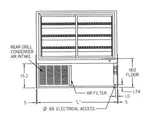 Federal Industries SGR5048DZ High Volume Vertical Dual Zone Bakery Case Refrigerated Left Non-Refrigerated Right