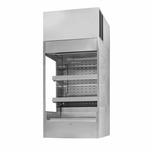 Federal Industries TSSM2454 24.17'' Black Vertical Air Curtain Open Display Merchandiser with 2 Shelves