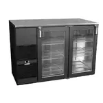 Glastender C1FB52 Silver 1 Solid Door Refrigerated Back Bar Storage Cabinet, 120 Volts
