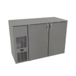 Glastender C1FB52 Silver 1 Solid Door Refrigerated Back Bar Storage Cabinet, 120 Volts