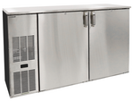 Glastender C1FB60 Silver 1 Solid Door Refrigerated Back Bar Storage Cabinet, 120 Volts