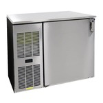Glastender C1FL36 Silver 2 Solid Door Refrigerated Back Bar Storage Cabinet, 120 Volts
