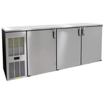 Glastender C1FL72 Silver 2 Solid Door Refrigerated Back Bar Storage Cabinet, 220 Volts