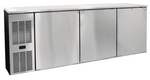 Glastender C1FL84 Silver 2 Solid Door Refrigerated Back Bar Storage Cabinet, 120 Volts
