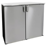 Glastender C1RB40 Silver 1 Solid Door Refrigerated Back Bar Storage Cabinet, 120 Volts