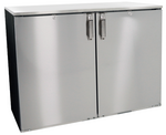 Glastender C1RB48 Black 2 Solid Door Refrigerated Back Bar Storage Cabinet, 120 Volts