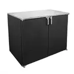 Glastender C1RB48 Black 2 Solid Door Refrigerated Back Bar Storage Cabinet, 120 Volts