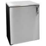 Glastender C1RL24 Silver 1 Solid Door Refrigerated Back Bar Storage Cabinet, 120 Volts