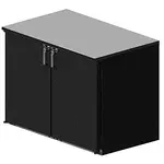 Glastender C1RL40 Black 2 Solid Door Refrigerated Back Bar Storage Cabinet, 120 Volts