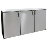 Glastender C1RL60 Black 2 Solid Door Refrigerated Back Bar Storage Cabinet, 120 Volts