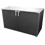 Glastender C1RL72 Black 2 Solid Door Refrigerated Back Bar Storage Cabinet, 120 Volts