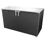 Glastender C1RL96 Black 2 Solid Door Refrigerated Back Bar Storage Cabinet, 120 Volts
