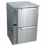 Glastender C1SB28 Silver 2 Solid Door Refrigerated Back Bar Storage Cabinet, 120 Volts