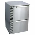 Glastender C1SB36 Silver 2 Solid Door Refrigerated Back Bar Storage Cabinet, 120 Volts