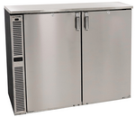 Glastender C1SB44 Silver 2 Solid Door Refrigerated Back Bar Storage Cabinet, 120 Volts