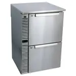 Glastender C1SB44 Silver 2 Solid Door Refrigerated Back Bar Storage Cabinet, 120 Volts