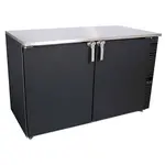 Glastender C1SL24 Black 2 Solid Door Refrigerated Back Bar Storage Cabinet, 120 Volts