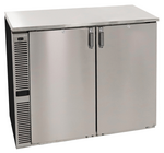 Glastender C1SL44 Black 2 Solid Door Refrigerated Back Bar Storage Cabinet, 120 Volts