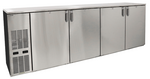 Glastender C2FB108 Silver 2 Glass Door Refrigerated Back Bar Storage Cabinet, 120 Volts