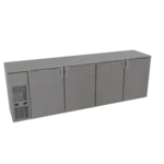 Glastender C2FB108 Silver 2 Glass Door Refrigerated Back Bar Storage Cabinet, 120 Volts