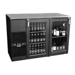 Glastender C2FB52 Silver 2 Solid Door Refrigerated Back Bar Storage Cabinet, 120 Volts