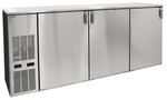 Glastender C2FB84 Silver 2 Glass Door Refrigerated Back Bar Storage Cabinet, 120 Volts