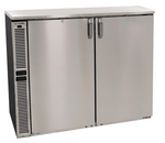 Glastender C2SB44 Silver 2 Glass Door Refrigerated Back Bar Storage Cabinet, 120 Volts