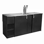 Glastender KC72 3 Taps 1/2 Barrel Draft Beer Cooler - Black, 3 Kegs Capacity, 120 Volts