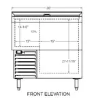 Glastender MF36-B Underbar Glass Froster