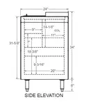 Glastender MF36-B Underbar Glass Froster