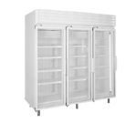 Global Refrigeration T80LGP 78'' 76.2 cu. ft. 3 Section White Glass Door Merchandiser Freezer
