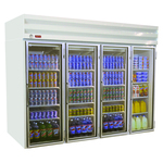 Howard-McCray GF102-FF 103.75'' 102.0 cu. ft. 4 Section White Glass Door Merchandiser Freezer