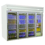 Howard-McCray GF102-FF 103.75'' 102.0 cu. ft. 4 Section White Glass Door Merchandiser Freezer