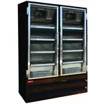 Howard-McCray GF42BM-B-FF 52.25'' 42.0 cu. ft. 2 Section Black Glass Door Merchandiser Freezer