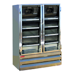 Howard-McCray GF42BM-S-FF 52.25'' 42.0 cu.ft. 2 Section Silver Glass Door Merchandiser Freezer