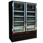 Howard-McCray GF48BM-FF-B 52.25'' 48.0 cu. ft. 2 Section Black Glass Door Merchandiser Freezer
