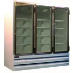 Howard-McCray GF65BM-S-FF 78.00'' 65.0 cu. ft. 3 Section Silver Glass Door Merchandiser Freezer