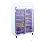 Howard-McCray GR102-B 103.75'' Black 4 Section Swing Refrigerated Glass Door Merchandiser